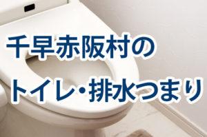 千早赤阪村のトイレ・排水つまり